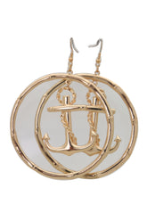 Nautical Anchor Large Hoop Earrings